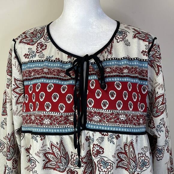 Sanctuary Floral Paisley Printed Boho Blouse - Size M - Picture 2 of 8